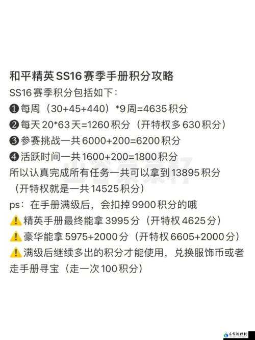 和平精英SS5赛季积分获取方法指南